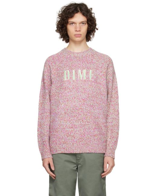 メンズ Dime マルチカラー Fantasy セーター Pink