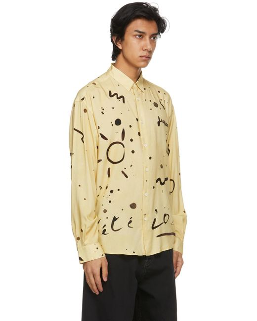 Jacquemus 合成繊維 イエロー La Chemise Henri プリント シャツ メンズ Lyst