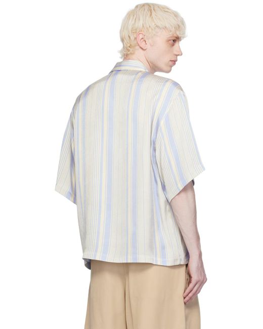 King & Tuckfield White Kingtuckfield Off- Notch Collar Wrap Shirt for men