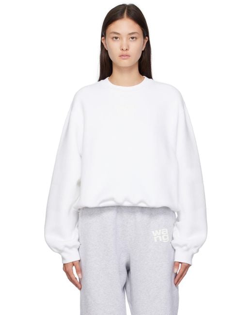 T By Alexander Wang White Bonded Sweater | Lyst UK