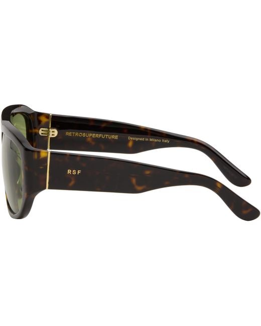 Retrosuperfuture Green Biscotto Sunglasses for men