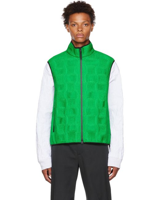 Bottega Veneta Green Shirring Vest for men