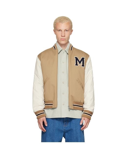 Moncler Natural Oreane Down Bomber Jacket for men
