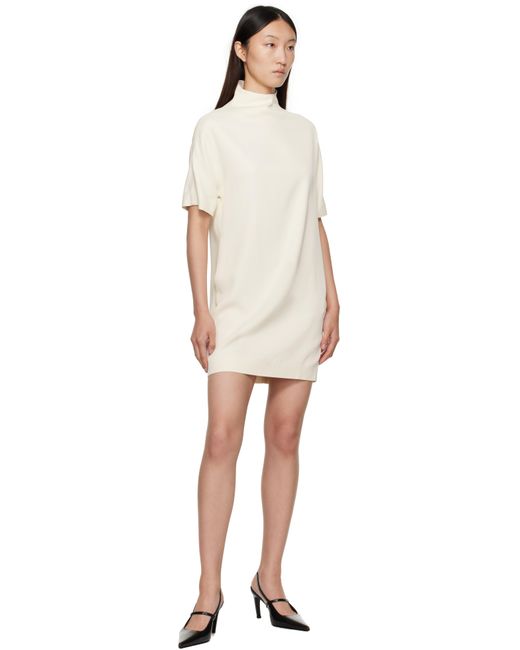 Loulou de Saison Black Off- Elton Short Sleeves Minidress