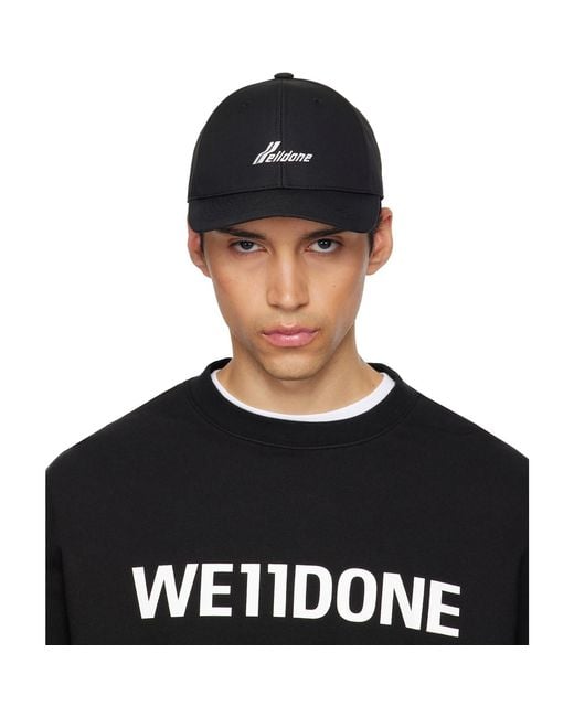 we11done Black 'Se11Done' Cap for men