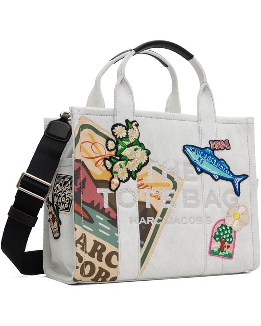 Marc Jacobs Blue 'The Camp Patchwork' Denim Medium Tote