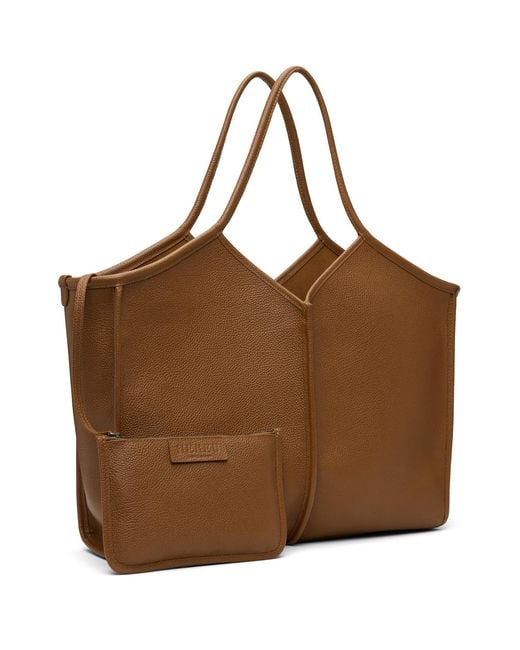 Hereu Brown Calella Medium Squared Tote for men