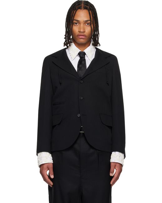 COMME DES GARÇON BLACK Black Wool Gabardine Blazer for men