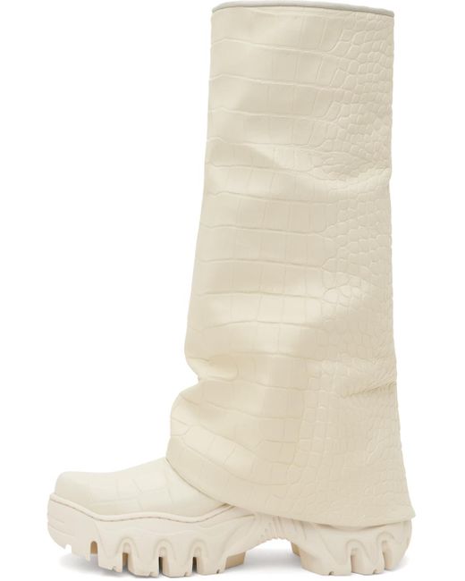 Rombaut White Off- Boccaccio Ii Rain Apple Leather Tall Boots