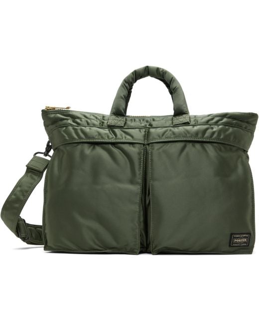 Porter-Yoshida and Co Green Porter - Yoshidaco Tanker Short Helmet Briefcase for men