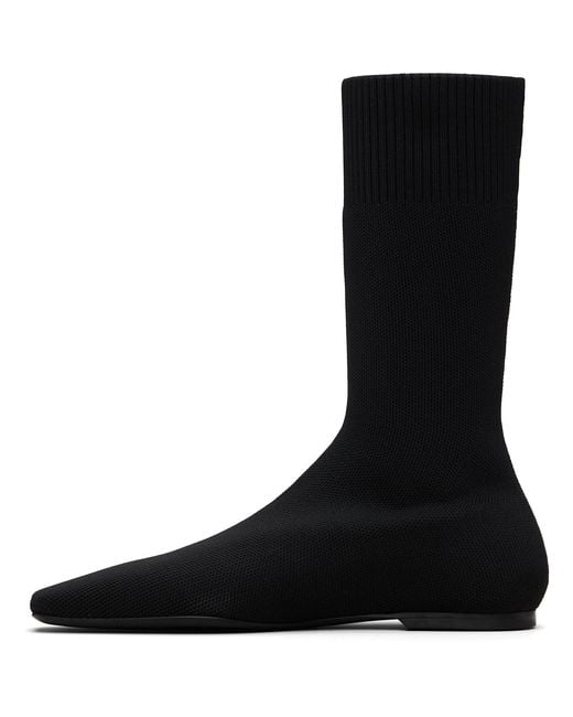 Totême Black Knit Sock Boots