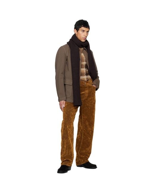 Dries Van Noten Brown Twill Jacket for men