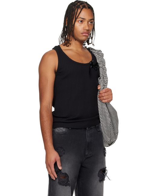 Simone Rocha Ribbon Daisy Tank Top in Black for Men | Lyst UK