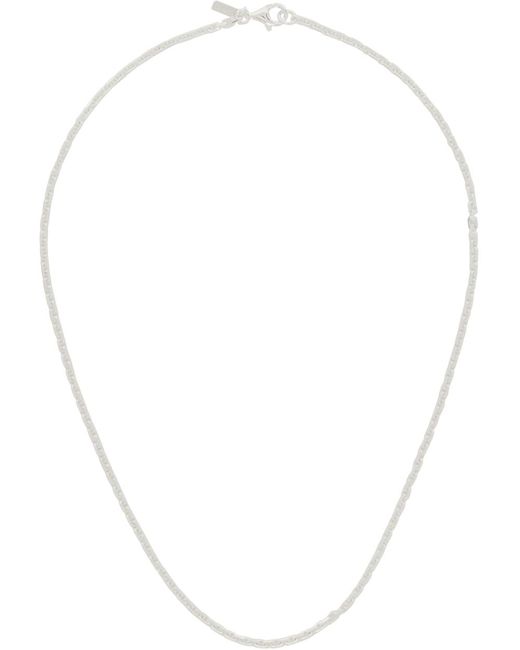 Hatton Labs White Mini Anchor Chain Necklace for men