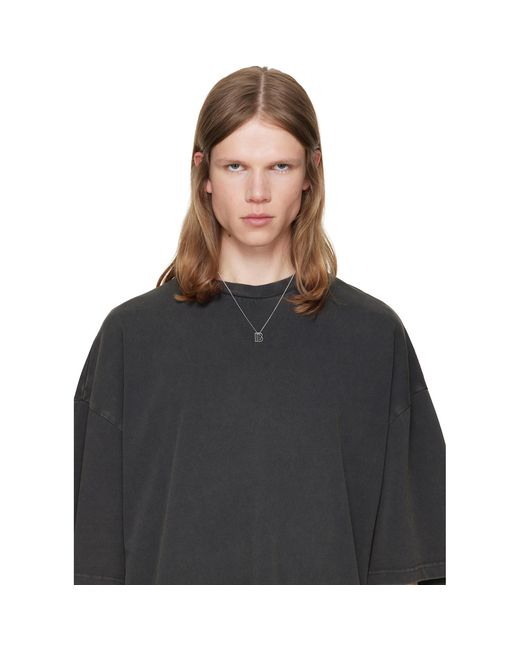 NUMBERING Metallic 'B' #7700 Necklace for men