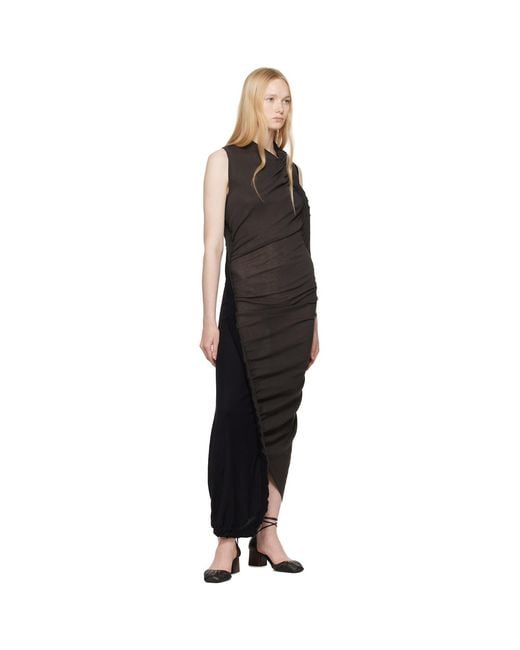 Issey Miyake Black Beanstalk Maxi Dress