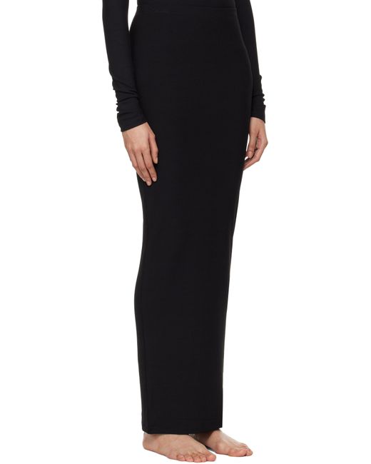 Skims Black Soft Lounge Long Maxi Skirt