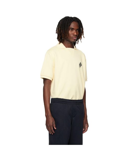Lacoste Black Loose Fit Badge Accent Fleece Polo for men