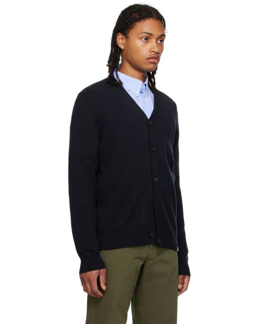 Norse Projects Black Navy Adam Cardigan for men