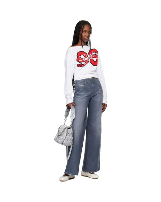 DIESEL Gray Charm-D Shoulder M Bag