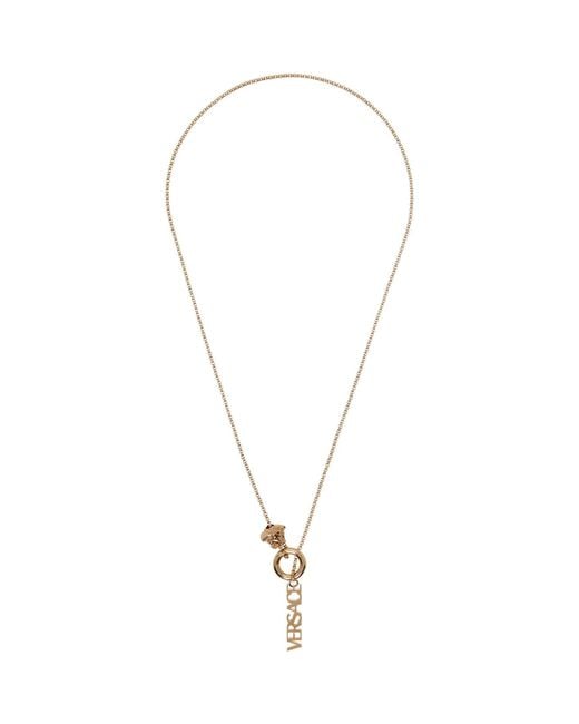 Versace Metallic Medusa Toggle Necklace