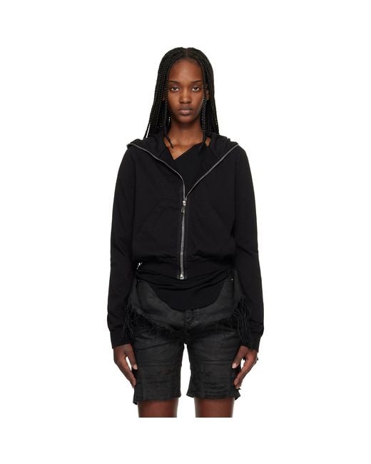 Rick Owens Black Temple Small Hoodie