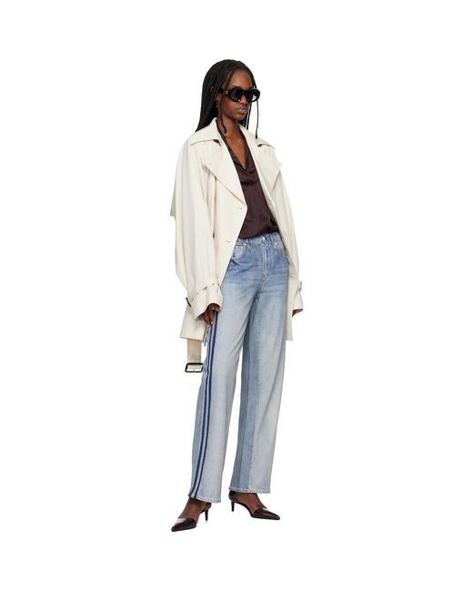 Rag & Bone Blue Miramar Wide-Leg Track Pants