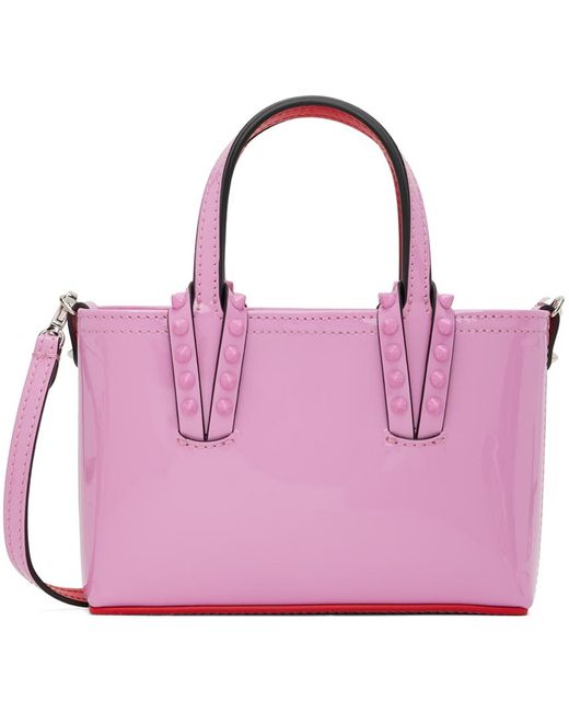 Christian Louboutin Pink Cabata Nano Patent Leather Tote Bag