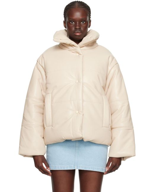 Nanushka Off-white Hide Vegan Leather Jacket