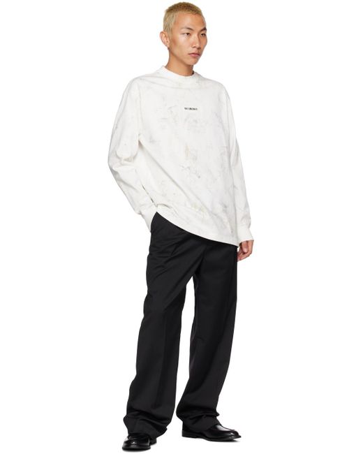 Han Kjobenhavn White Off- Boxy Long Sleeve T-shirt for men
