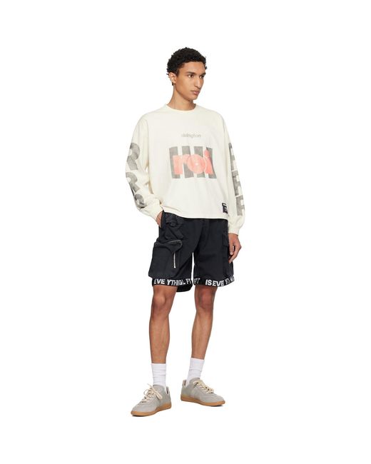 RIVINGTON roi Rebis Black Off- 'Roi' Garden Long Sleeve T-Shirt for men