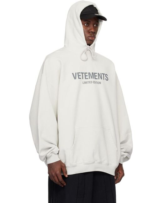 Vetements White Off- 'Limited Edition' Hoodie for men