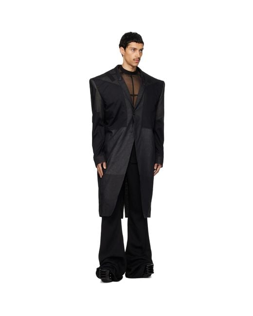 Rick Owens Black Temple Rick's Tatlin Coat for men