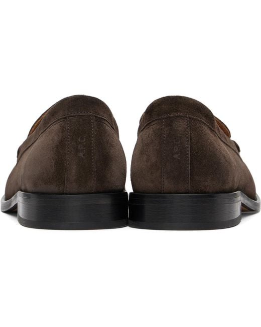 A.P.C. Black Suede Loafers for men