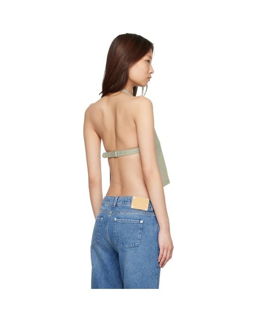 Wardrobe NYC Blue Clean Backless Halter Top
