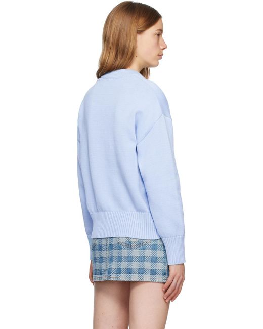 AMI Blue Ami De Cœur Sweater
