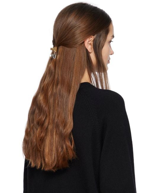 Givenchy Black Gold & Silver 4g Small Hair Clip Set
