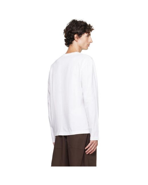 Tekla White Long-Sleeved T-Shirt for men