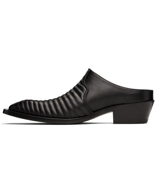 Martine Rose Black Cowboy Mules for men
