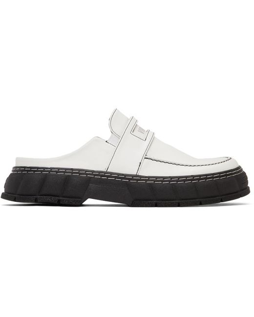 Viron White Apple Leather 1969 Mules for men