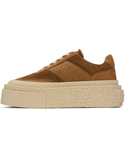 MM6 by Maison Martin Margiela Tan Platform Sneakers in Black for