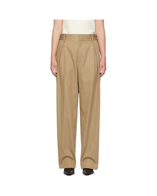 Bottega Veneta Natural Tan Tapered Trousers
