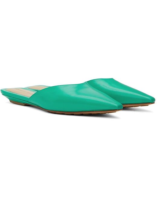 Bottega Veneta Multicolor Green Point Slippers