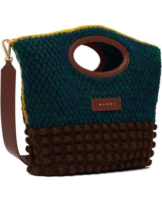 Marni Black Wool Knotty Crochet Bag