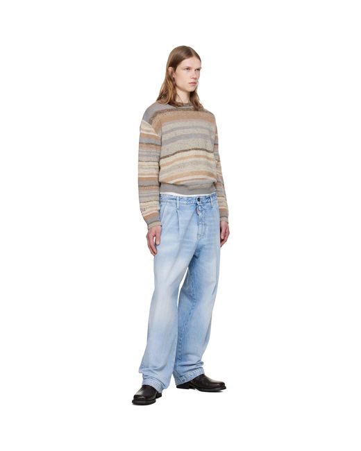 DSquared² Blue Light Clean Wash One Pleat Jeans for men