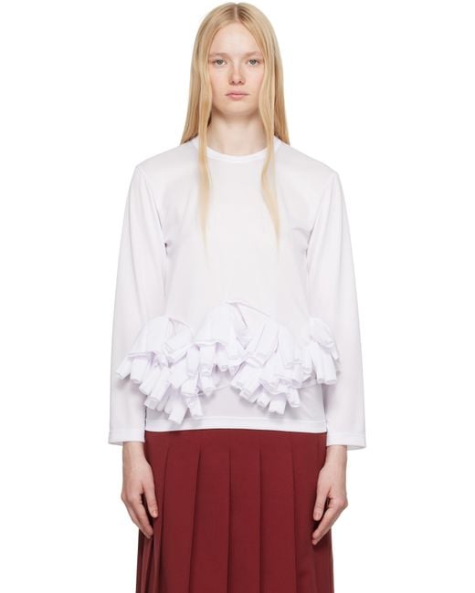 Comme des Garçons Red Polyester Back Pin Mesh T-Shirt