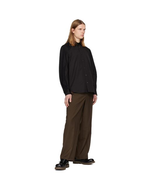 Sacai Black Poplin Shirt for men