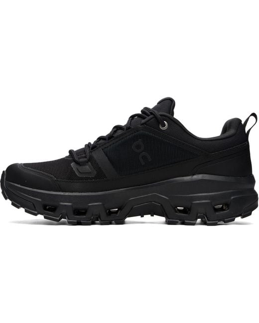 On Shoes Black Cloudrock Low Waterproof Sneakers for men