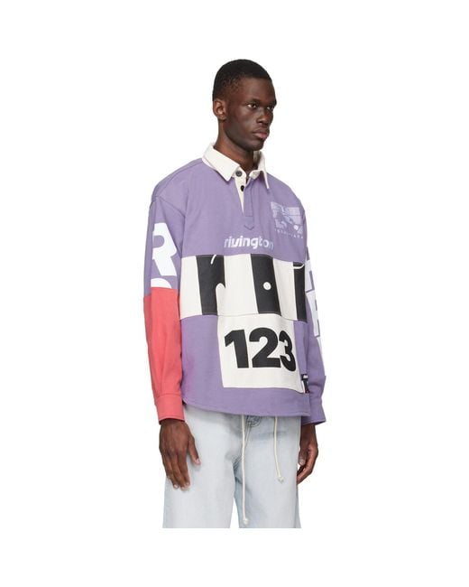 RIVINGTON roi Rebis Purple Apocrypha Rugby Polo for men
