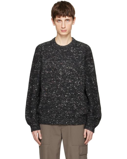 Helmut Lang Black Raglan Sleeve Sweater for men